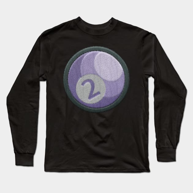 Pool 2 Ball Long Sleeve T-Shirt by aaallsmiles